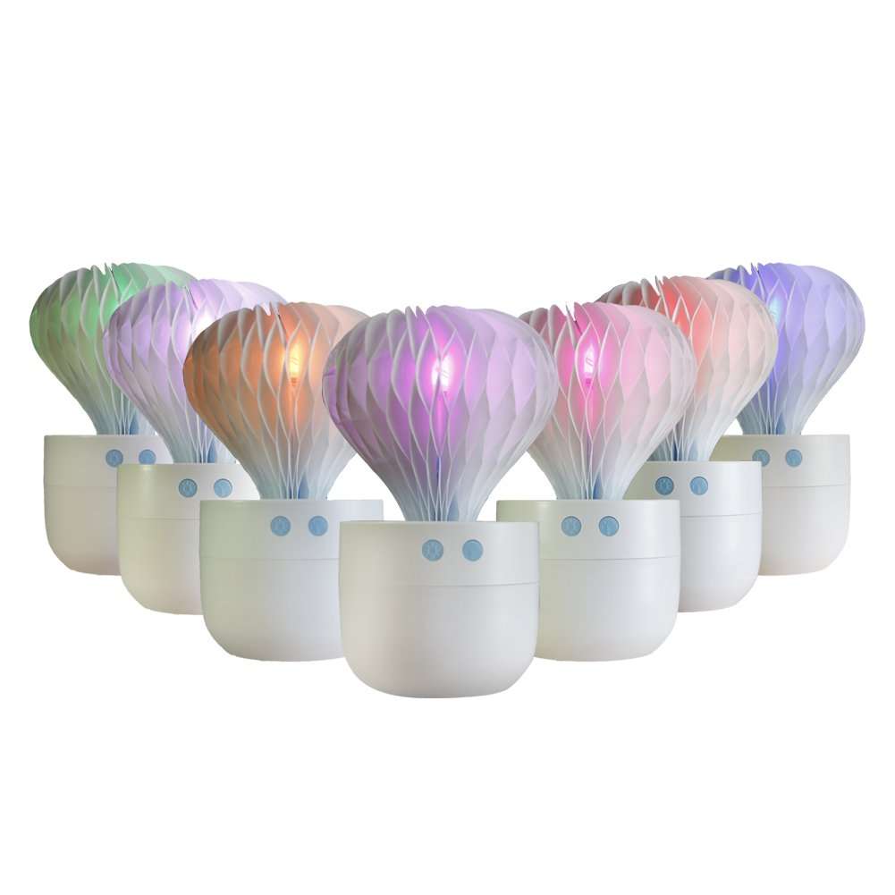 Mini Air Diffuser Mini Ball Cactus Night Light Humidifiers 7 Color Changing Night Light