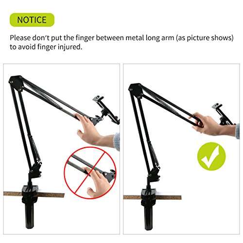 Benks Lazy iPad Mount, Table Holder, Universal Long Arm Mobile Phone Bracket, Flexible Gooseneck Cl