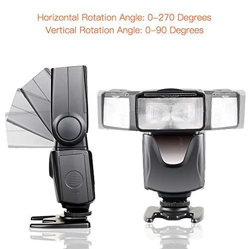 SAMTIAN Speedlite Flash Professional Electronic Camera Flash Speedlight for Canon Nikon Panasonic O