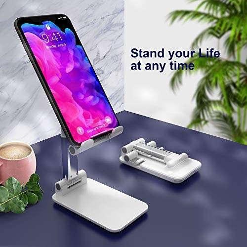 Cell Phone Stand for Desk Foldable Adjustable Phone Stand Holder