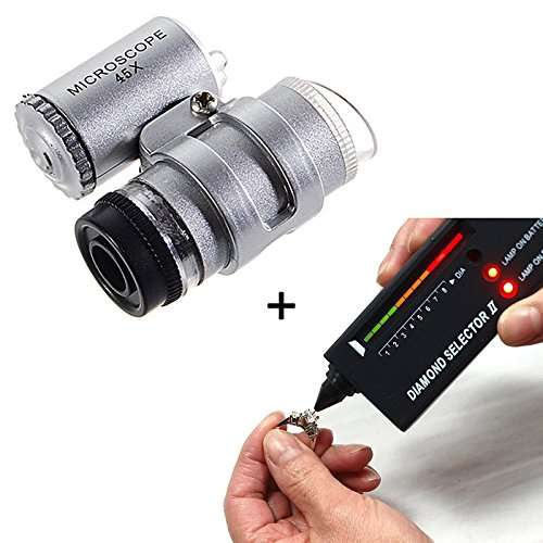 StillCool Jeweler Tool Kit Diamond Tester V2 + 45X Illuminated LED Loupe