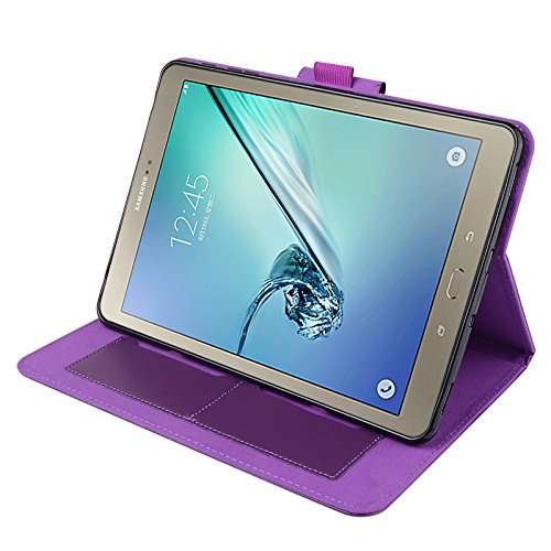 wisers Samsung Galaxy Tab S3 9.7 9.7-inch Tablet Case / Cover, Front Stand Type, Purple