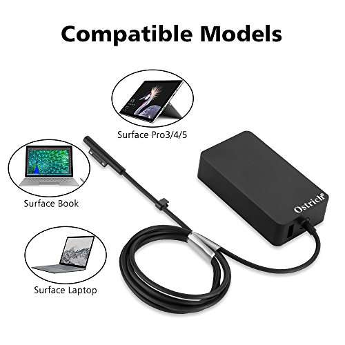 Original Ostrich 65W Surface Book Charger Compatible Microsoft Surface Book Surface Pro 3 Pro 4 Pro