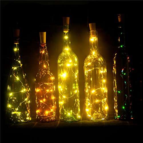 LED Bottle String Lights Cork Shaped  Warm White