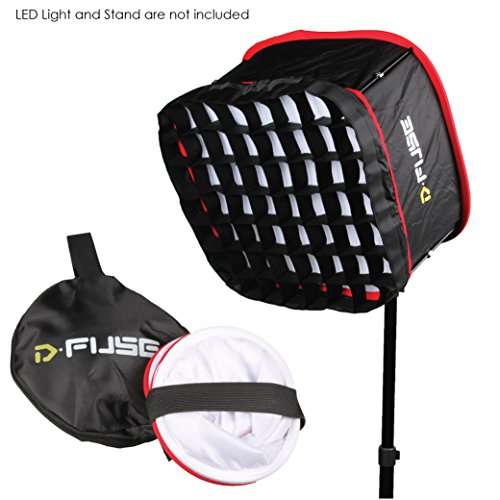 Kamerar D-Fuse Combo: Medium LED Light Panel Softbox & D-Fuse Softbox Grid, 9.25"x9.25" (DF-1M)