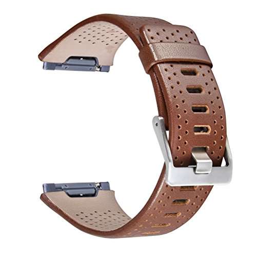 For Fitbit Ionic Watch Band,TOROTOP Genuine Leather Replacement Accessories Straps for Fitbit Ionic