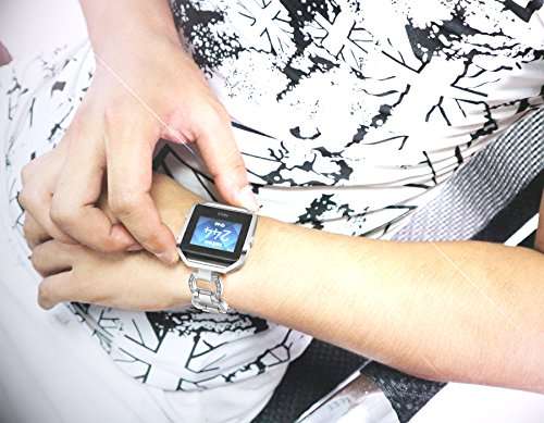 For Fitbit Blaze Bands, Premium Rhinestone Watch Band With Stainless Steel Frame for Fitbit Blaze/F