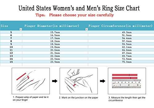 LOVERSRING His and Hers Wedding Ring Sets Couples Rings 10K White Gold Filled Heart cz W..