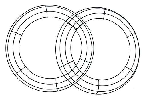 Tesadorz Dark Green Craft Project 14" Wire Wreath Frame (Pack of 2)