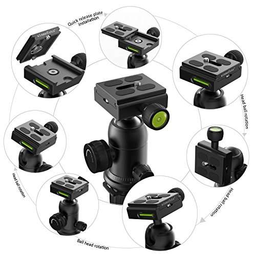 Camera tripod,Sinnofoto M2522 55.9" Aluminum Portable Travel Lightweight Tripod Monopod+ 1/4" Quick