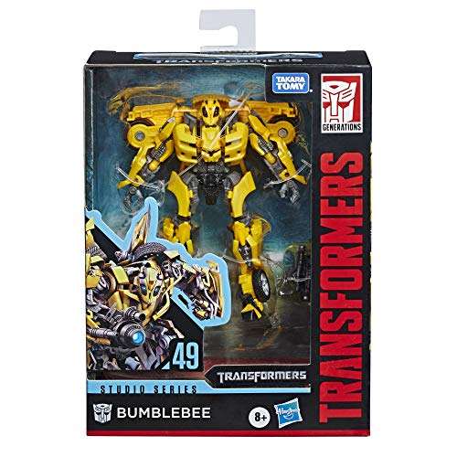 Transformers Toys Studio Series 49 Deluxe Class Movie 1 Bumblebee Action Figure - Kids Ages 8 & U...
