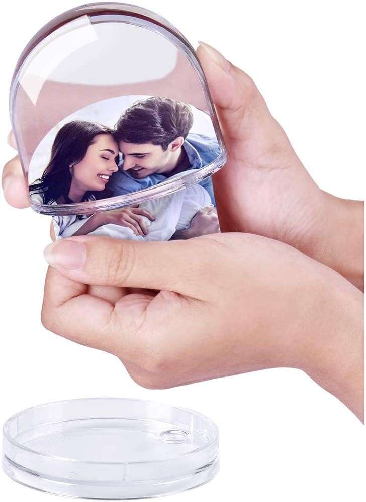 Water Glitter photo frame Double Sided Snow Globes Floating Sparkle Photo display