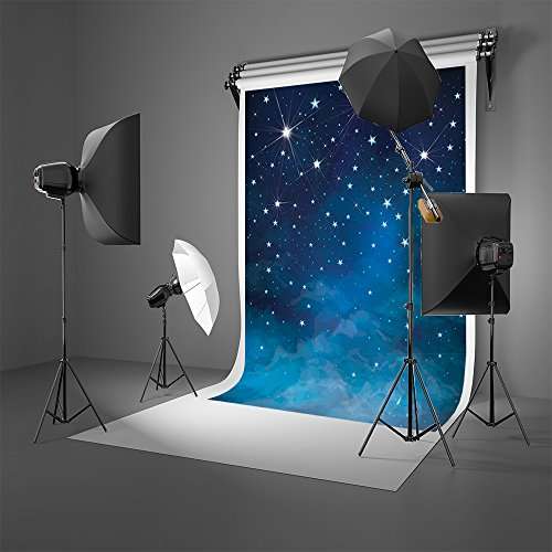 5x7ft Children Baby Newborn Backdrops Photography Backdrops Blue Starry Sky Star Backdrop for Kids