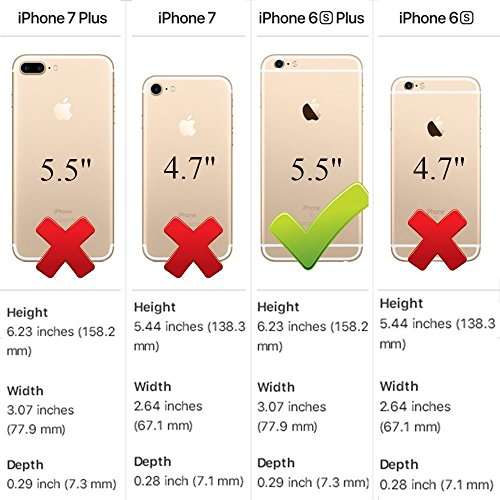 iPhone 6 Plus Wallet Case, iPhone 6S Plus Card Holder Case, ZVEdeng Credit Card Case Grip Cover wit