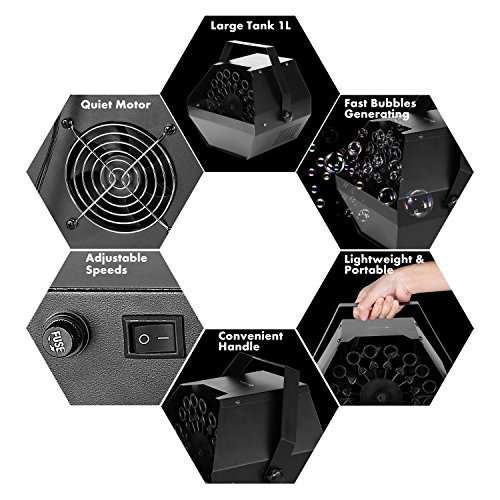 Portable Bubble Machine, VICOODA Automatic Bubble Machine for Kids, Professional Bubble Maker Bubbl