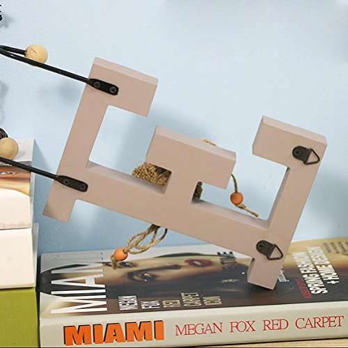 Healifty English HOME Letters Coat Hat Hooks Vintage Wooden Letters Home Decor Wall Furnishin..