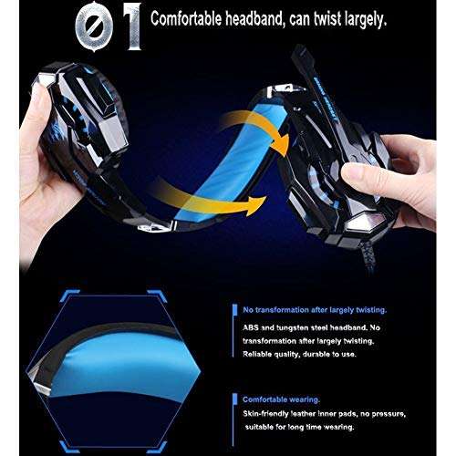 Gaming Headset for Playstation PS4 3.5mm FORTNITE Headphone for PS4, PC, Xbox One Controller ..