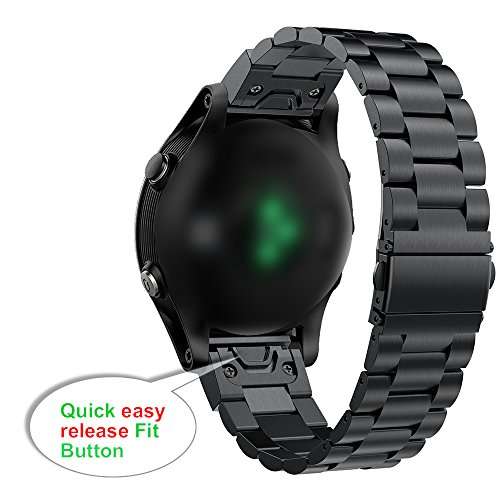 [New] Fenix 5 Band Metal Easy Fit TenCloud Replacement Business Style Stainless Steel Wa..