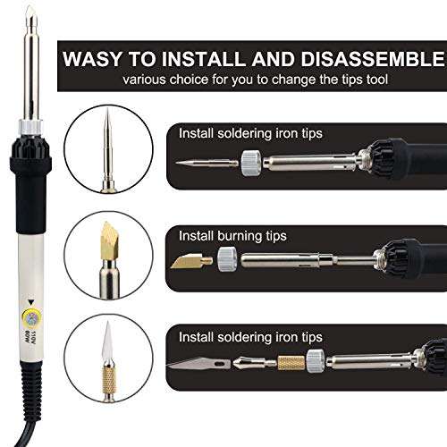 Soldering Iron Wood Burning Kit 72PCS, Jeerbly Professional Pyrography Kit - Wood Burner..