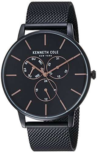 Kenneth Cole New York Men's Quartz Stainless Steel Casual Watch, Color:Black (Model: KC5..