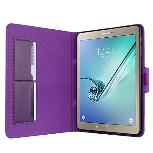wisers Samsung Galaxy Tab S3 9.7 9.7-inch Tablet Case / Cover, Front Stand Type, Purple