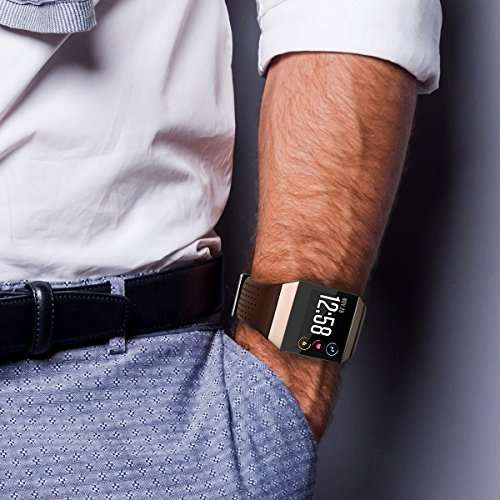 For Fitbit Ionic Watch Band,TOROTOP Genuine Leather Replacement Accessories Straps for Fitbit Ionic