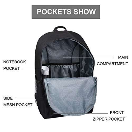 Big Sale! SEEU Fashion School Bag Backpack for Girls Boys, w/ Florescent Mark & Foldable Travel Bac