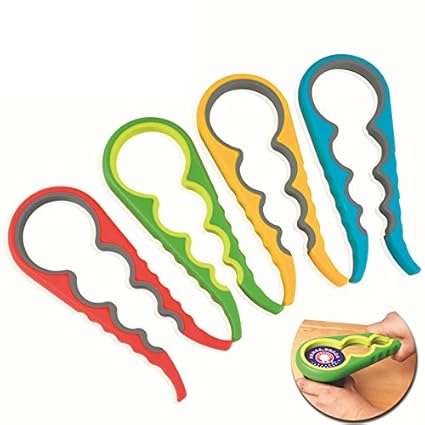 4-in-1 Candy Color Multi-Size Bottle Opener Labor-Saving Cap Lifter Smart Can Bottles.