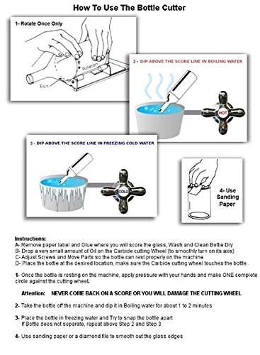 AGPtek Glass Bottle Cutter, Long Bottle Cutter DIY Cutting Machine Wine Bottles and Beer Bottles Cu