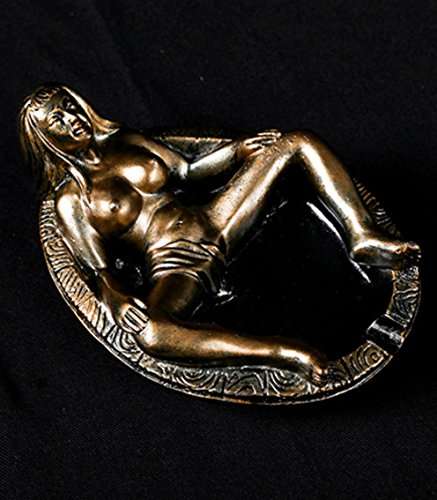 C & S Cigarette Ashtray Vintage Naked Women Resin Statue, Ash Holder for Smokers, Tabletop Smoking