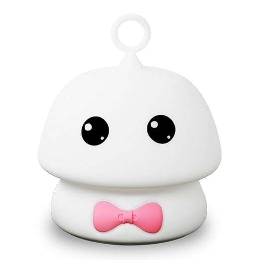 Night Light Baby LED Portable Silicone Cute Mushroom Nursery Soft Warm White Night Lamp Touch S