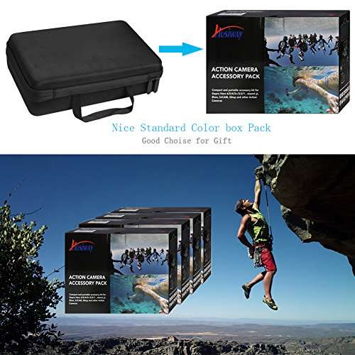 Husiway Accessory Kit for GoPro Hero 6 5 Black Hero 7 1 2 3 3+ 4 Session SJ4000 5000 6000 DBPOWER A