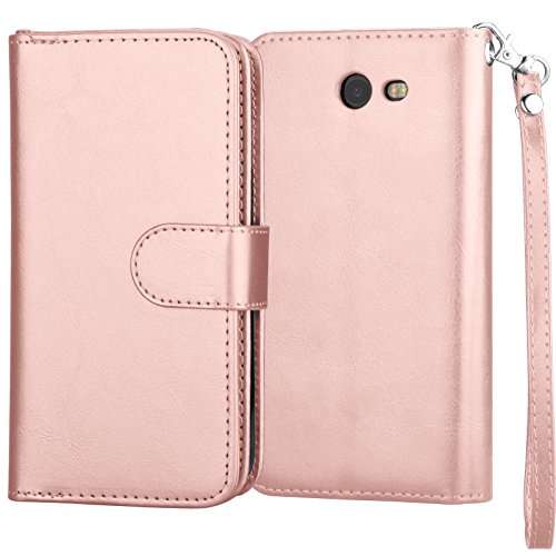 Njjex Galaxy J7 Sky Pro Wallet Case, For Galaxy J7 V /J7 Prime/J7 Perx Case, PU Leather [9 Card Slo