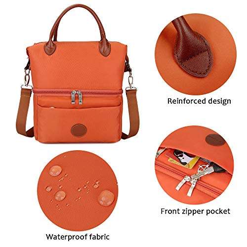 Breast Pump Bag - Cooler and Moistureproof Lunch Bag Double Layer for Mother Outdoor Working ..