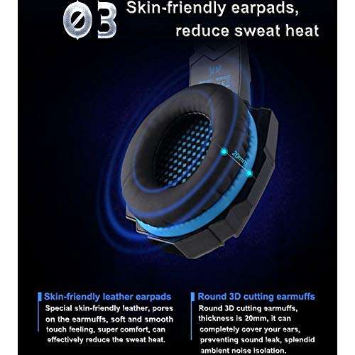 Gaming Headset for Playstation PS4 3.5mm FORTNITE Headphone for PS4, PC, Xbox One Controller ..