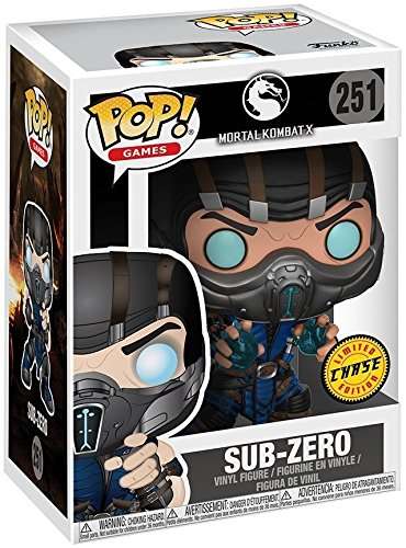 Funko Pop! Games: Mortal Kombat - Sub-Zero CHASE Limited Edition Vinyl Figure (Bundled with Pop BOX