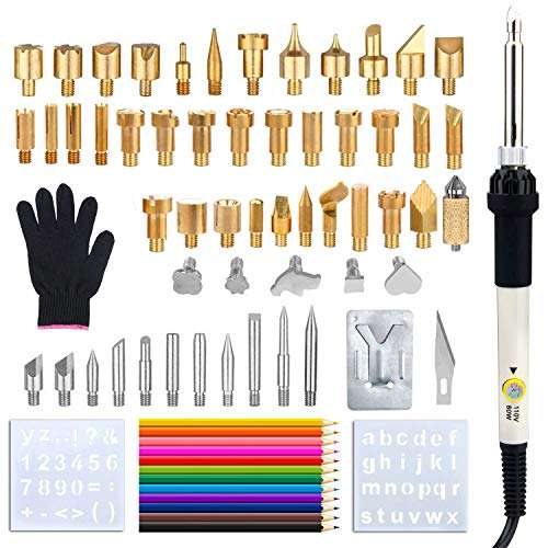 Soldering Iron Wood Burning Kit 72PCS, Jeerbly Professional Pyrography Kit - Wood Burner..