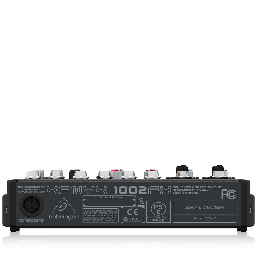 Behringer Xenyx 1002FX Premium 10-Input 2-Bus Mixer with XENYX Mic Preamps, British EQs and Multi-FX