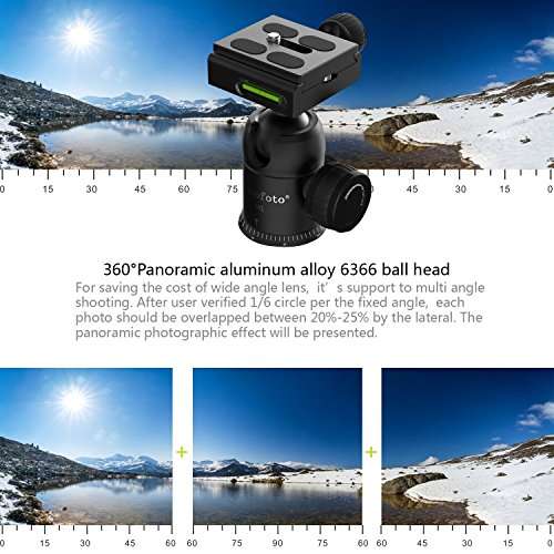 Camera tripod,Sinnofoto M2522 55.9" Aluminum Portable Travel Lightweight Tripod Monopod+ 1/4" Quick