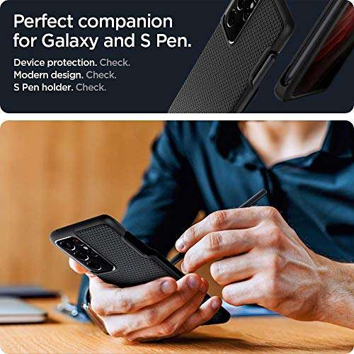 Spigen Liquid Air P Designed for Galaxy S21 Ultra Case (2021) - Matte Black...
