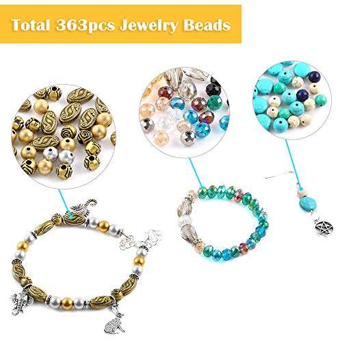 PP OPOUNT 1290 Pieces Jewelry Beading Making Kit Includes Beads, String, Charms, Finding..