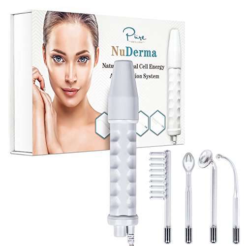 NuDerma Skin Therapy Wand - Portable Handheld High Frequency Skin Therapy Machine - Acne..