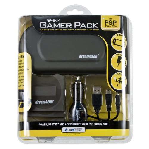 Dreamgear 9-in-1 Gamer Pack for PSP 3000 and 2000 - Open Box