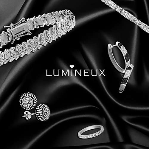 Lumineux Diamond Womens Diamond Accent Swirl Hoop Earrings in Rhodium over Brass