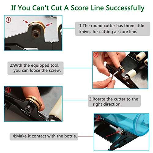 AGPtek Glass Bottle Cutter, Long Bottle Cutter DIY Cutting Machine Wine Bottles and Beer Bottles Cu