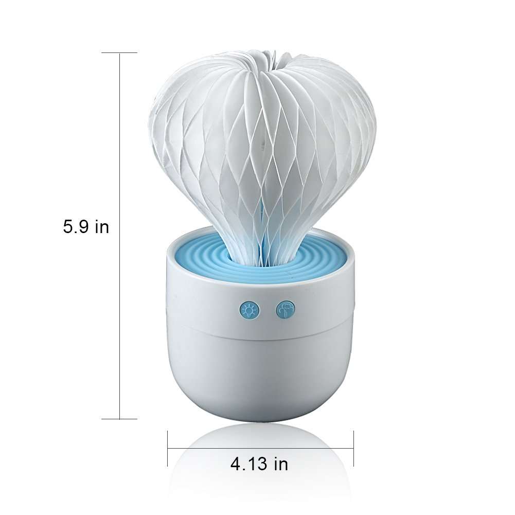 Mini Air Diffuser Mini Ball Cactus Night Light Humidifiers 7 Color Changing Night Light