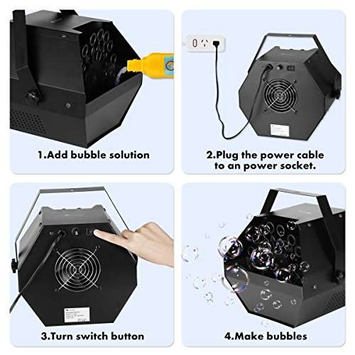 Portable Bubble Machine, VICOODA Automatic Bubble Machine for Kids, Professional Bubble Maker Bubbl