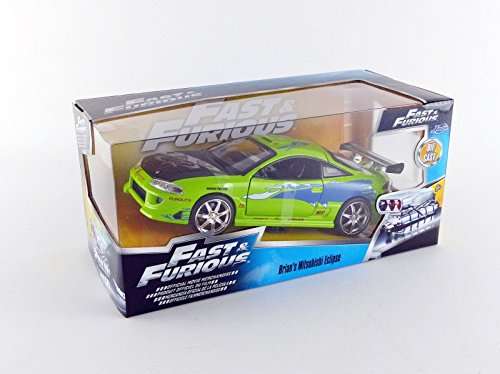 Jada Toys 97603 Fast & Furious 1: 24 Diecast Vehicle - Brian's Mitsubishi Eclipse, Green