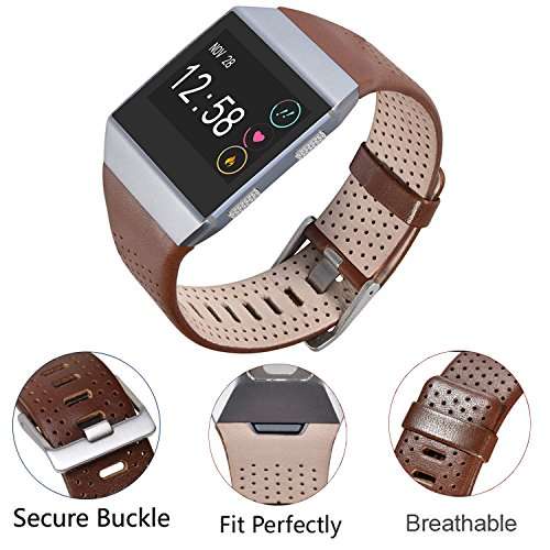 For Fitbit Ionic Watch Band,TOROTOP Genuine Leather Replacement Accessories Straps for Fitbit Ionic