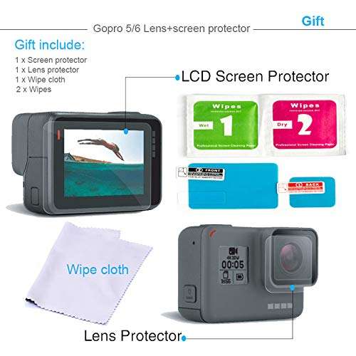 Husiway Accessory Kit for GoPro Hero 6 5 Black Hero 7 1 2 3 3+ 4 Session SJ4000 5000 6000 DBPOWER A